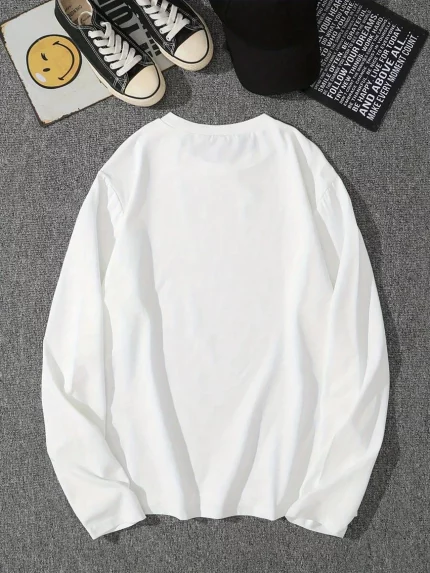 Men's Sporty Long Sleeve Crew Neck T-Shirt - Regular