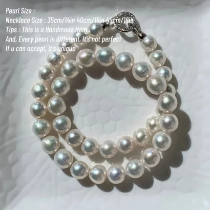 MYSOYA Atural Freshwater Pearl Necklace 7-8mm AK Pearls Valentine's Day Gift Available