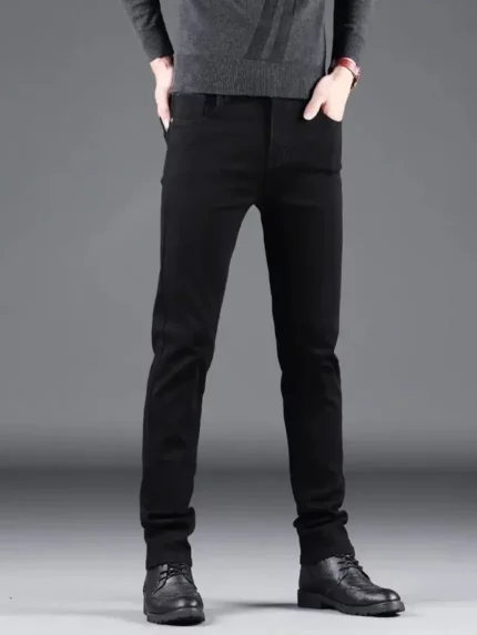 Men's Stretch Business Casual Jeans - Slim Straight Leg Office