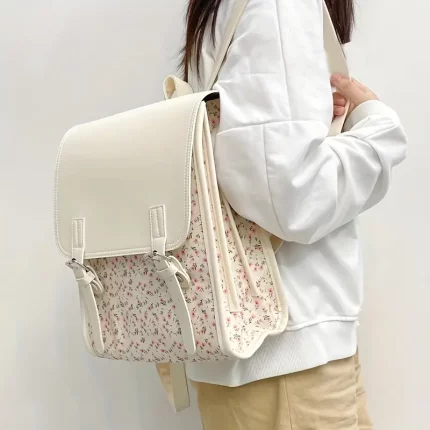 [Lightweight] Floral Print Backpack for Women | Polyester | Adjustable
