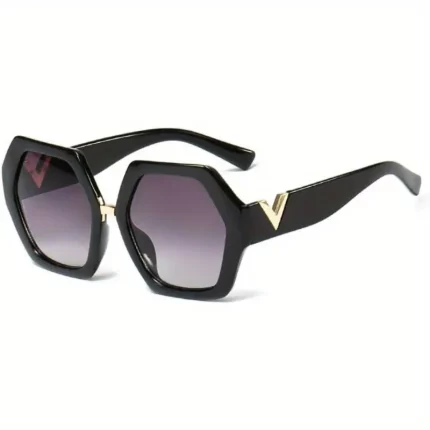Xpectrum Women's Oversized Fashion Glasses - Retro Hexagonal Thick Frame Vintage Glasses